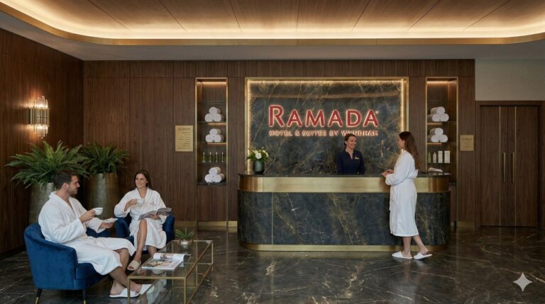 בטומי מול טביליסי — כניסה לבניין Archi Ramada Wyndham